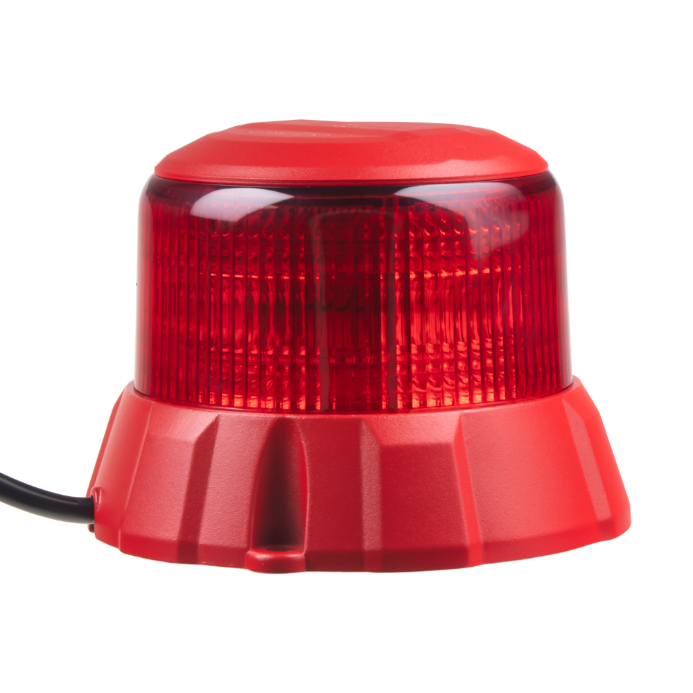 Robustní červený LED maják, červ.hliník, 48W, ECE R65 - wl404fixred