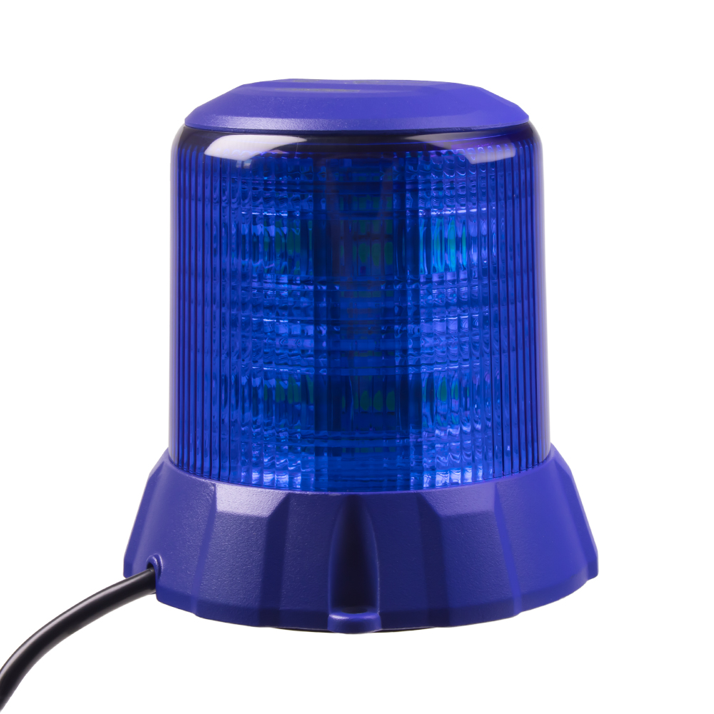 Robustní modrý LED maják, modrý hliník, 96W, ECE R65 - wl406blu