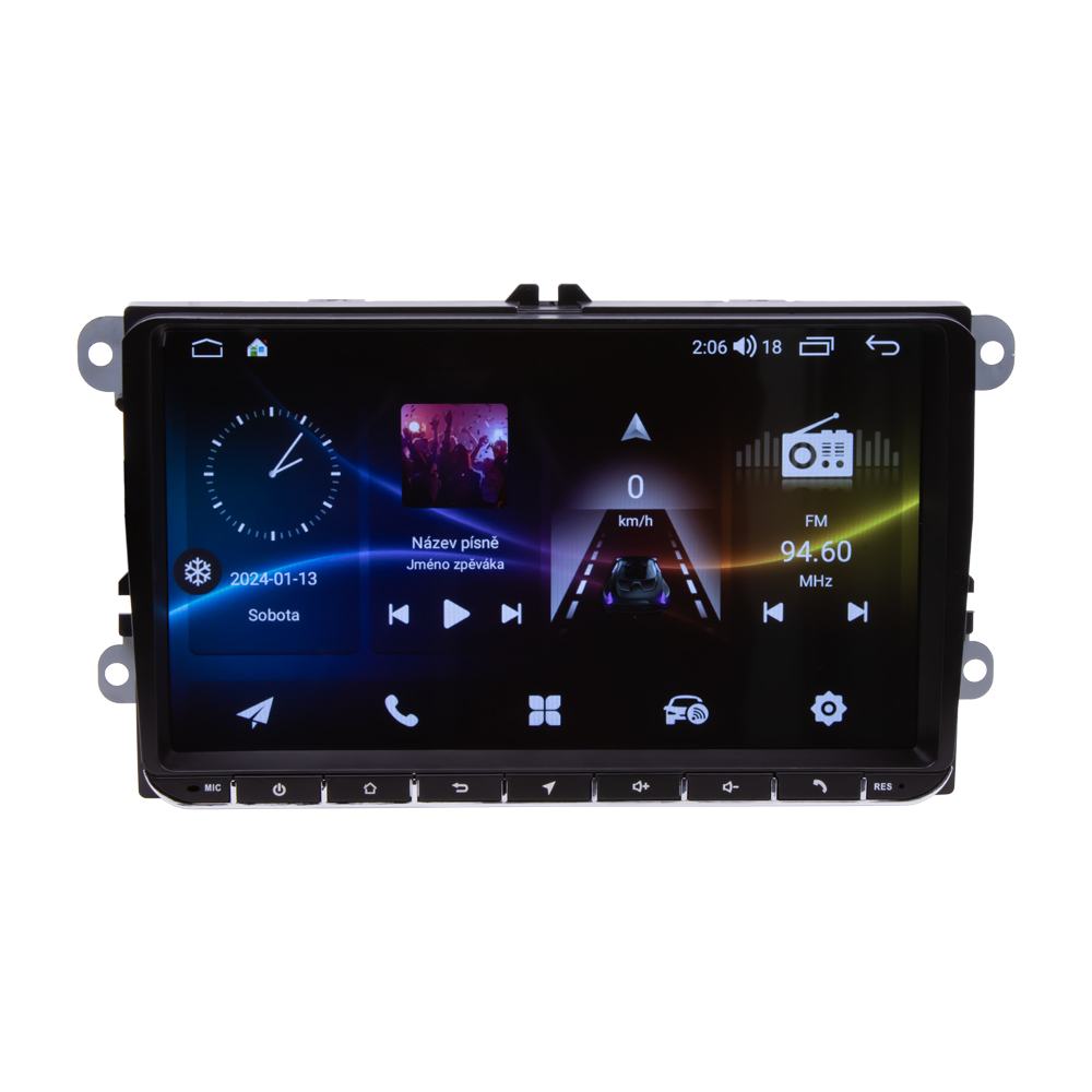 VW, Škoda autorádio s 9" LCD, OS Android, WI-FI, GPS, CarPlay, Bluetooth, 2x USB, 4G - 80896AC4
