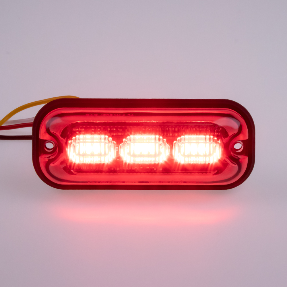 PREDATOR 3x4W LED, 12-24V, červený, ECE R10 - br003R