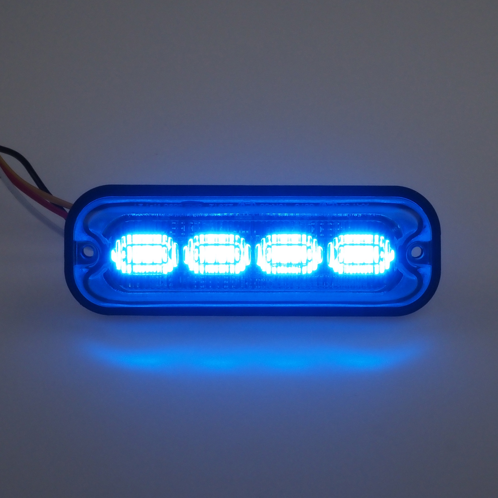 PREDATOR 4x4W LED, 12-24V, modrý, ECE R10 - br004B