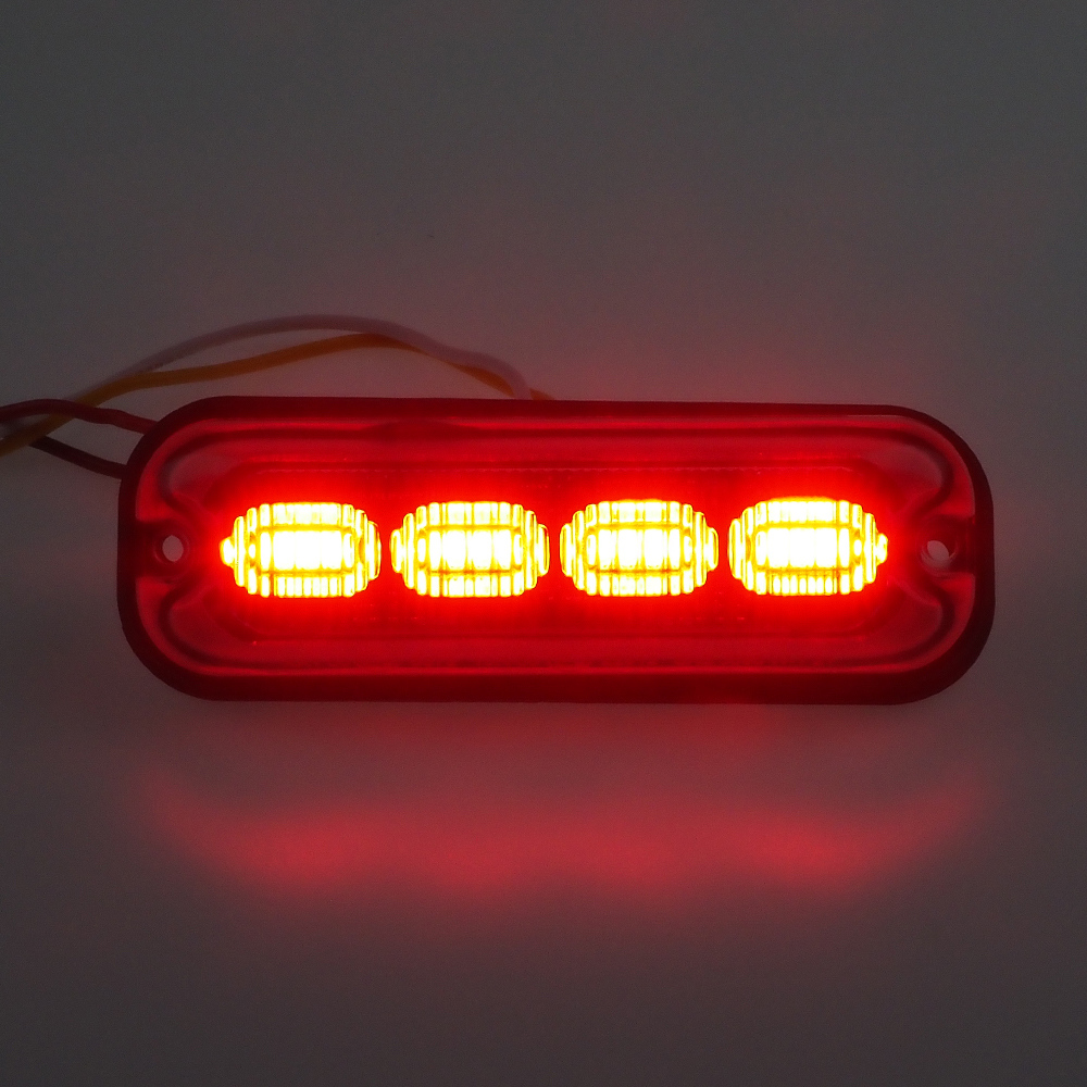 PREDATOR 4x4W LED, 12-24V, červený, ECE R10 - br004R
