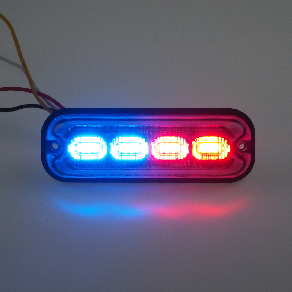 PREDATOR 4x4W LED, 12-24V, červeno-modrý, ECE R10 - br004RB