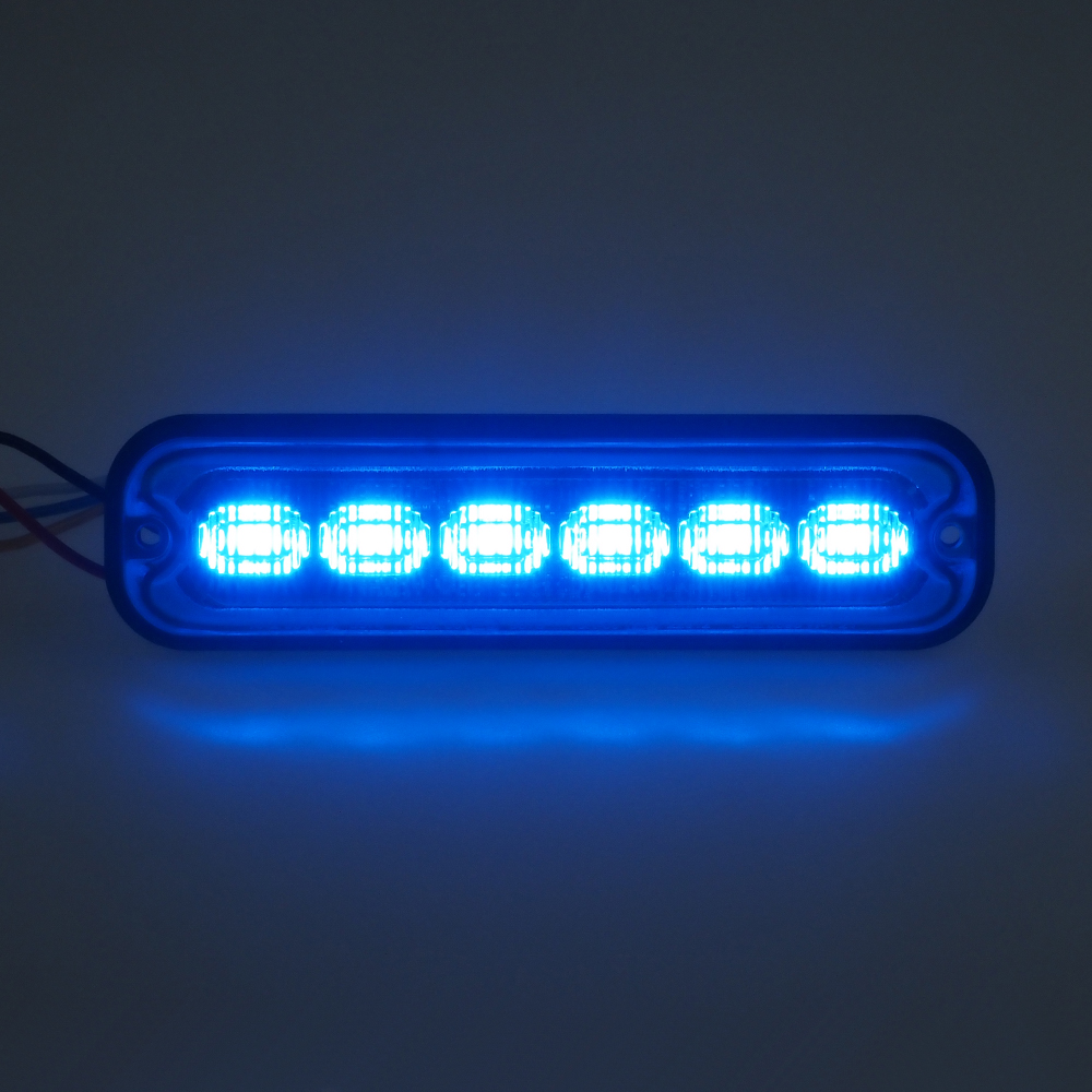 PREDATOR 6x4W LED, 12-24V, modrý, ECE R65 - br006B