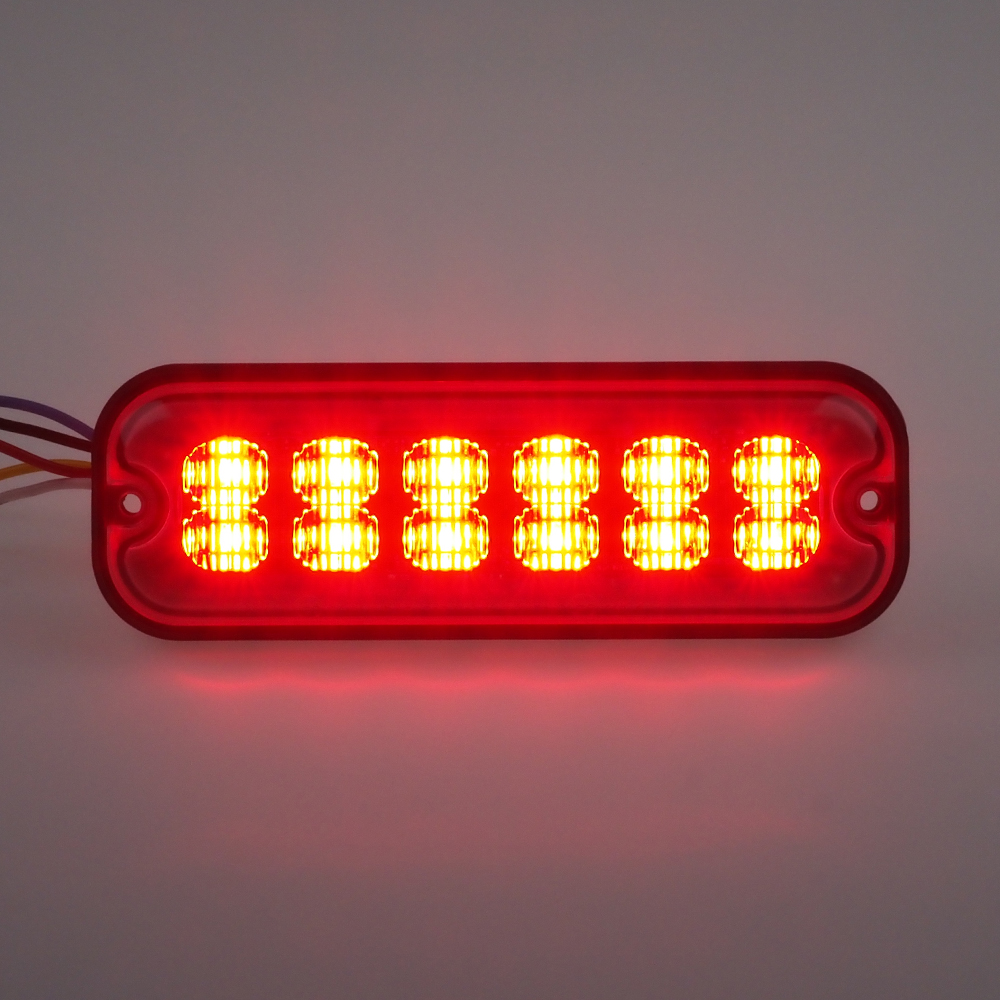 PREDATOR 12x4W LED, 12-24V, červený, ECE R10 - br012R