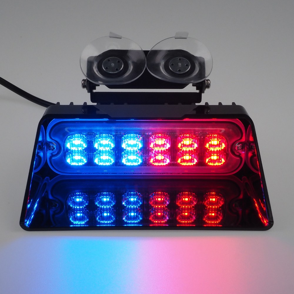 PREDATOR LED vnitřní, 12x LED 3W, 12/24V, červeno-modrý - brW012RB