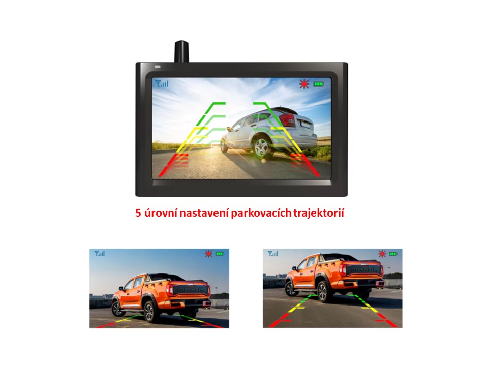 SET bezdrátový digitální kamerový systém s kamerou v SPZ se solárním napájením a monitorem 4,3