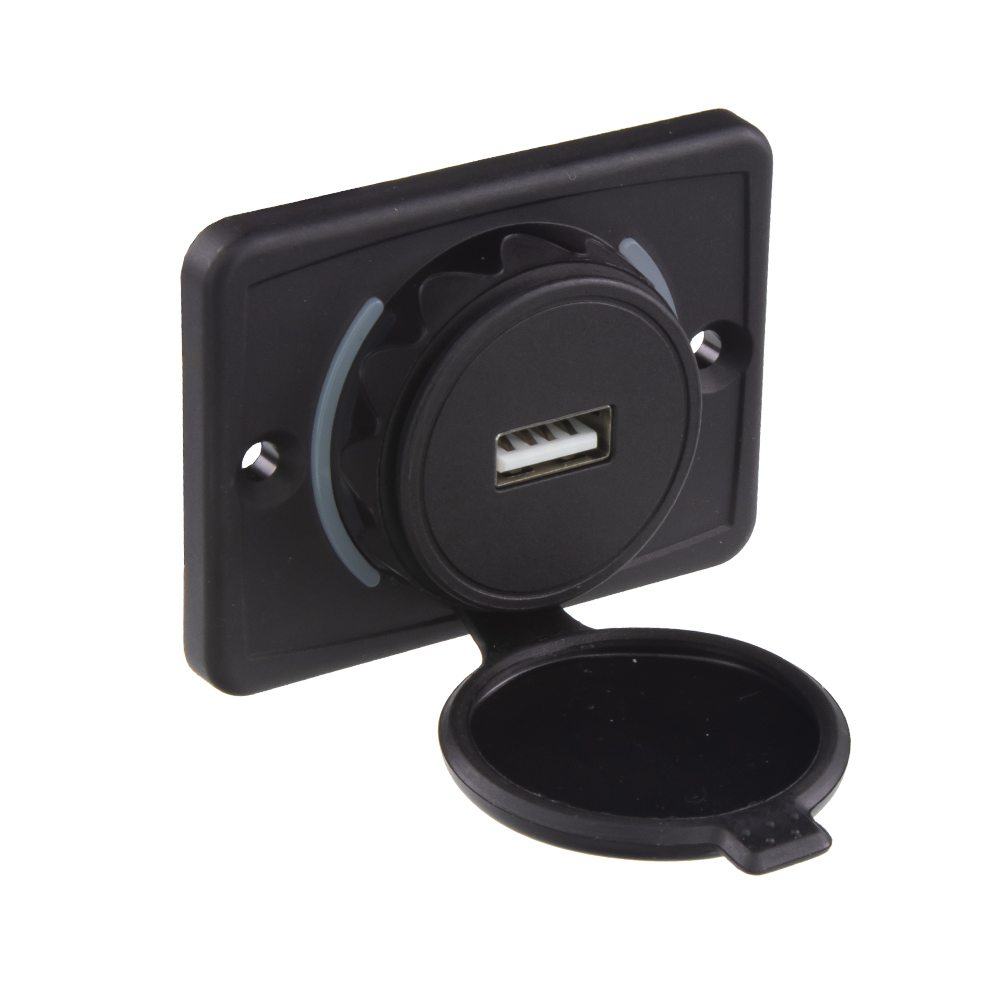 1x USB 2,4A zásuvka 12/24V, montáž na povrch - 34661.1