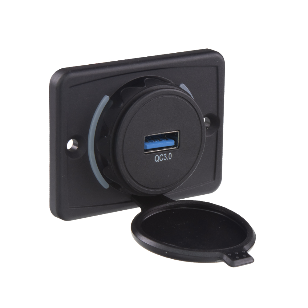1x USB QC3.0 zásuvka 12/24V, montáž na povrch - 34661.4