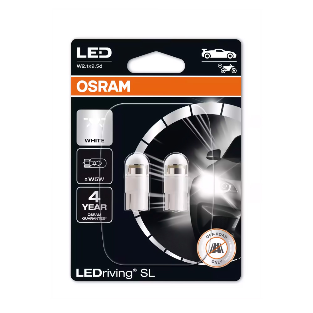 OSRAM LED 12V W2,1x9,5d blistr 2ks 6000K (2ks) Duo-blister