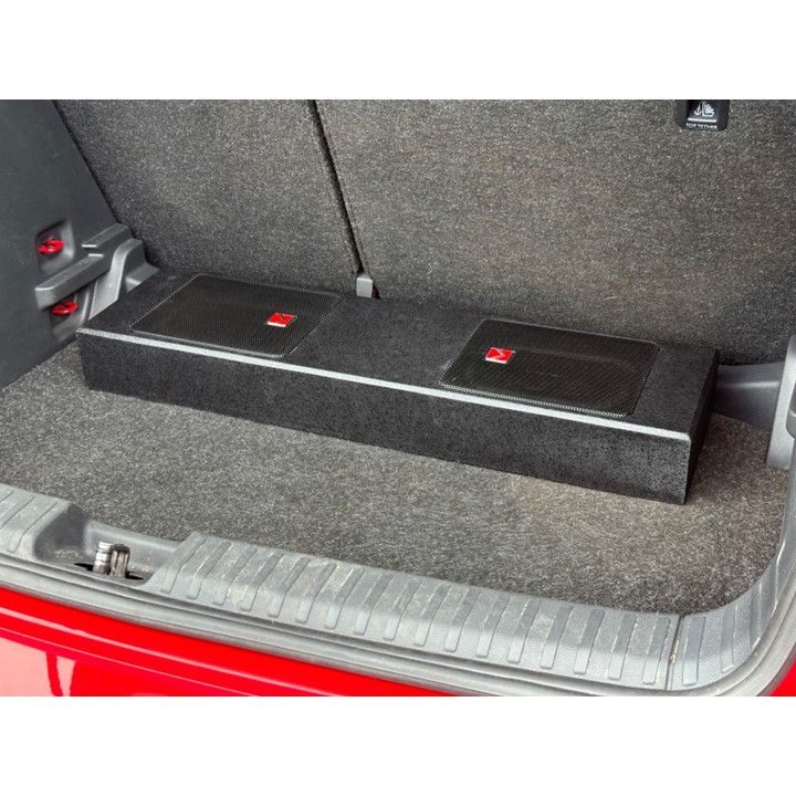 KUERL aktivní dvojitý slim subwooferový box 6x9