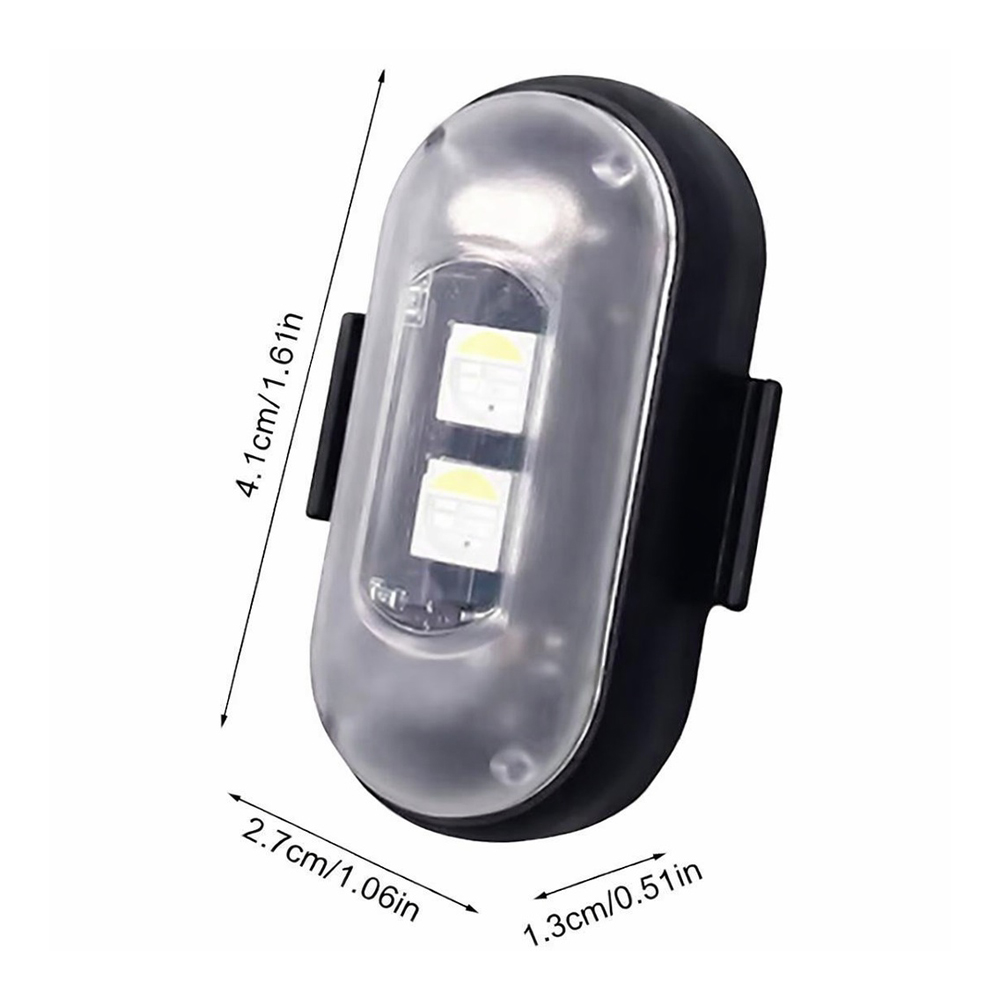 2x AKU LED výstražné světlo na motocykl - wl-m02b