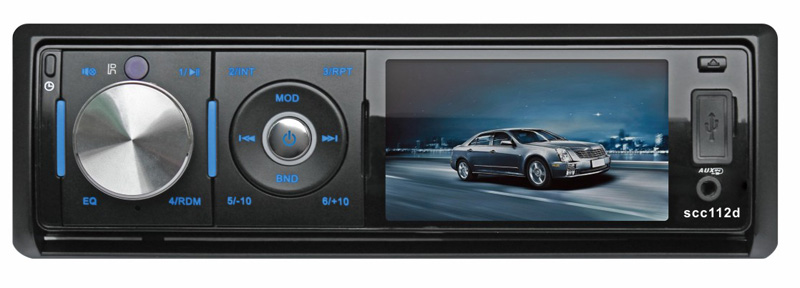 1DIN autorádio s 3" LCD/DVD/CD/USB/SD/AUX, dálkové ovládání
