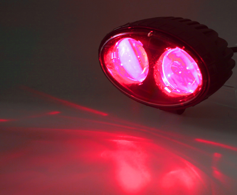 PROFI LED výstražné bodové světlo 10-48V 2x4W červené 143x122mm, ECE R10