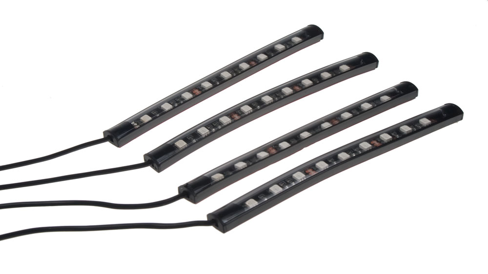 LED podsvětlení podvozku RGB 12V, IR, 4 pásky