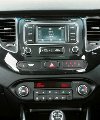 KIA Carens (2013->) - 2DIN redukce (rámeček) pro montáž autorádia - 10982