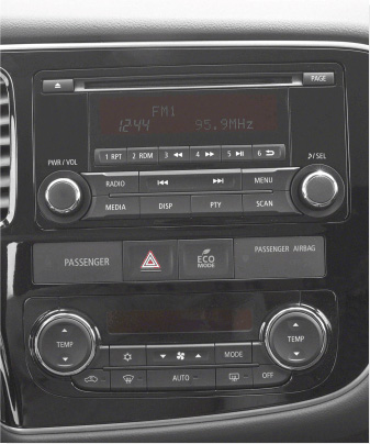 CITROEN C-Crosser (02/2007-), MITSUBISHI Outlander (11/2006-11/2012), PEUGEOT 4007 (02/2007-2012) - 2DIN redukce (rámeček) pro montáž autorádia - 10963
