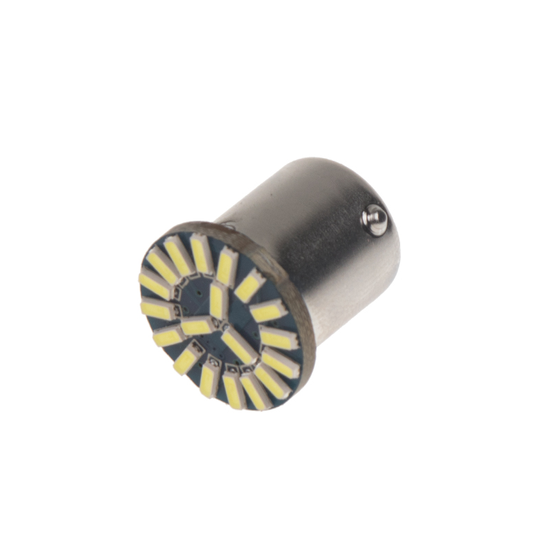 LED BA15s bílá, 12V, 19LED/4014SMD