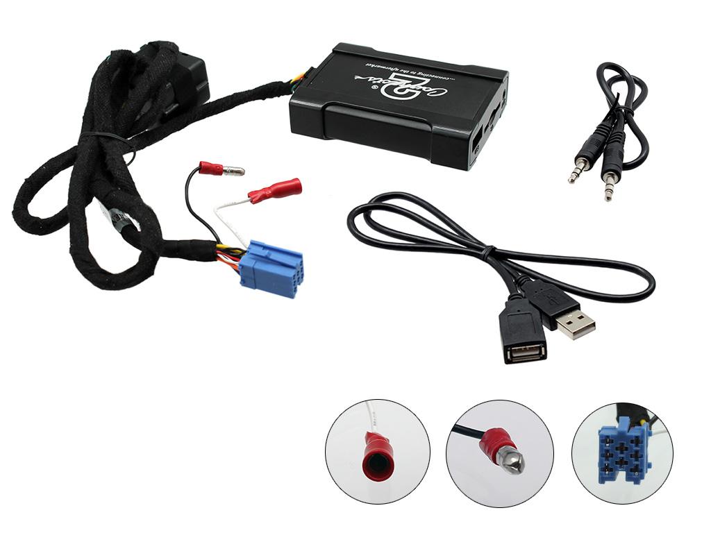 Connects2 - ovládání USB zařízení OEM rádiem VW, Škoda, Seat ISO/AUX vstup